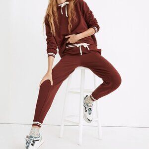 Madewell MWL Superbrushed Easygoing Sweatpants Color: Hthr Rusted Red  Size: XS
